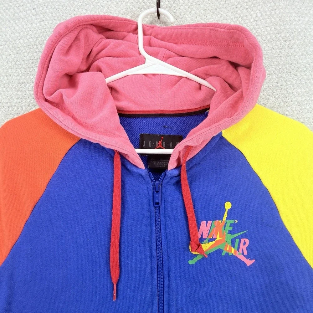 Jordan Jumpman Classics Full Zip Hoodie Mens M CV7402-495 Colorblock Nike Air